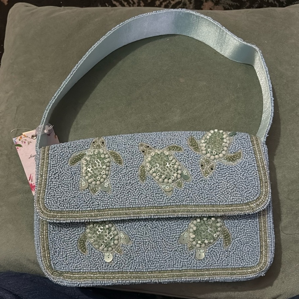 Made in India beaded turtle bag